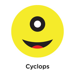 Cyclops icon vector sign and symbol isolated on white background