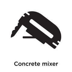 Concrete mixer icon vector sign and symbol isolated on white background