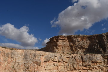 Fototapeta na wymiar Cava Pontrelli - Altamura (Ba) - Stratificazione geologica