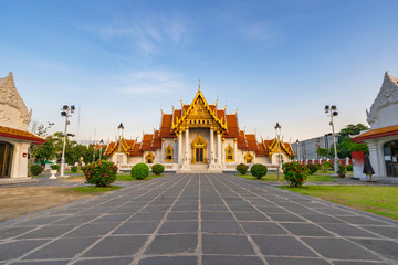 Wat Benchamabophit the marble temple in Bangkok, Thailand