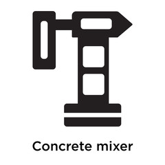 Concrete mixer icon vector sign and symbol isolated on white background