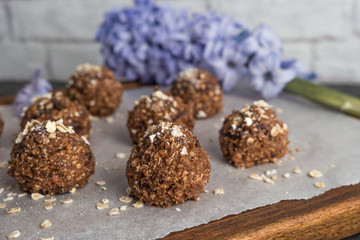 Healthy organic energy granola balls