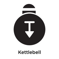 Kettlebell icon vector sign and symbol isolated on white background