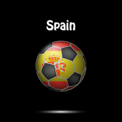 Flag of Spain in the form of a soccer ball