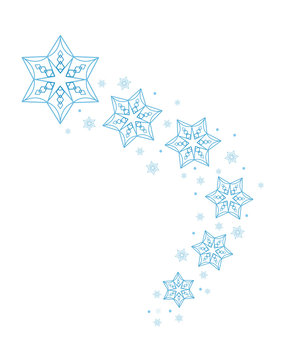 Decoration from snowflakes