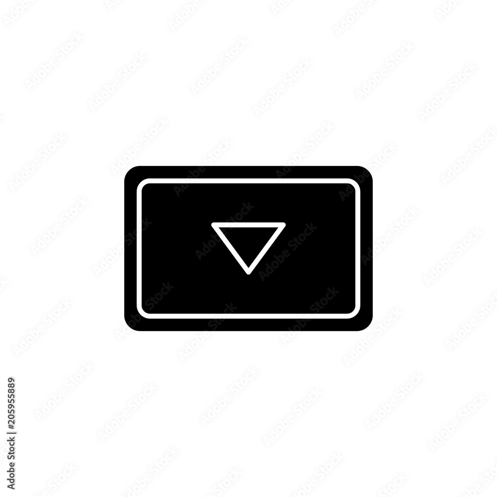 Poster down arrow in rectangle icon. element of web icon for mobile concept and web apps. isolated down arr