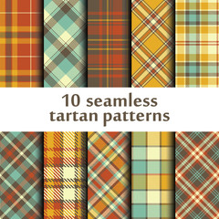 Set of seamless tartan pattern