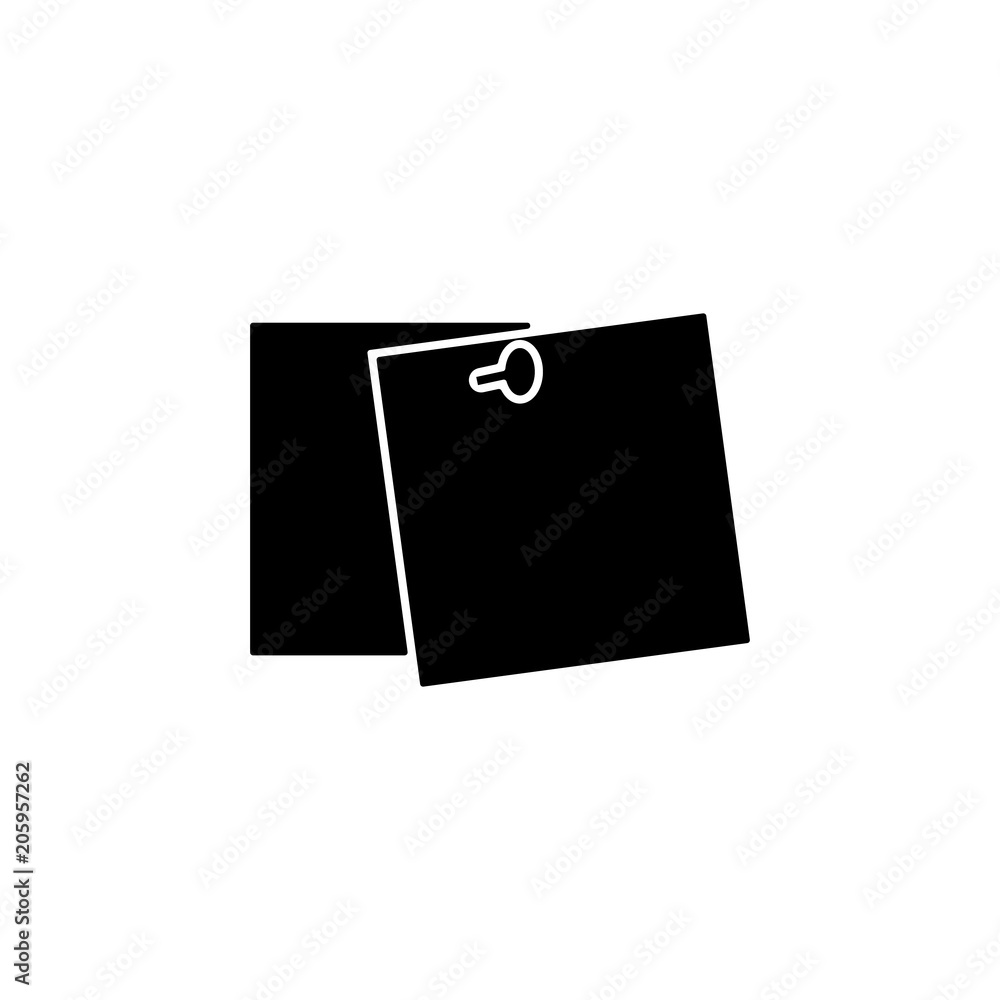 Poster paper pinned icon. element of web icon for mobile concept and web apps. isolated paper pinned icon c