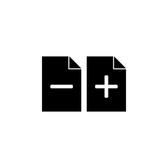 add and remove a sheet icon. Element of web icon for mobile concept and web apps. Isolated add and remove a sheet icon can be used for web and mobile