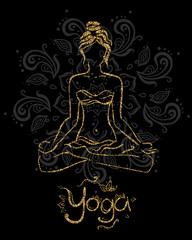 Theme of meditation and yoga. 