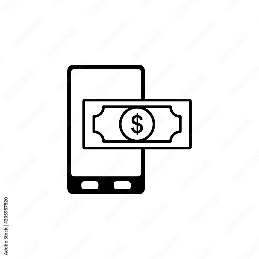 Poster mobile wallet icon. element of web icon for mobile concept and web apps. isolated mobile wallet icon
