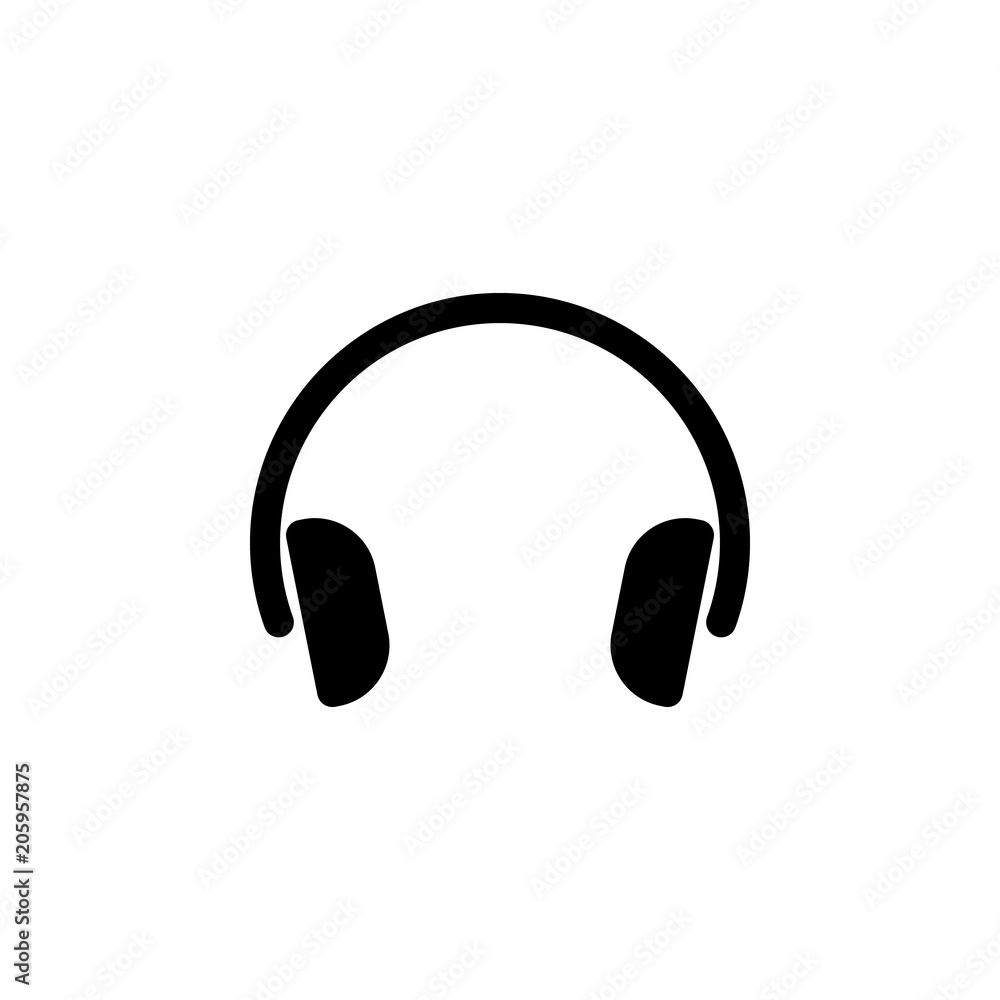 Poster headphones icon. element of web icon for mobile concept and web apps. isolated headphones icon can b