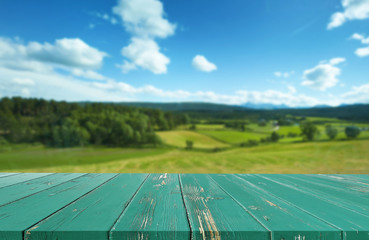 Obraz premium Wooden tablet on natural background