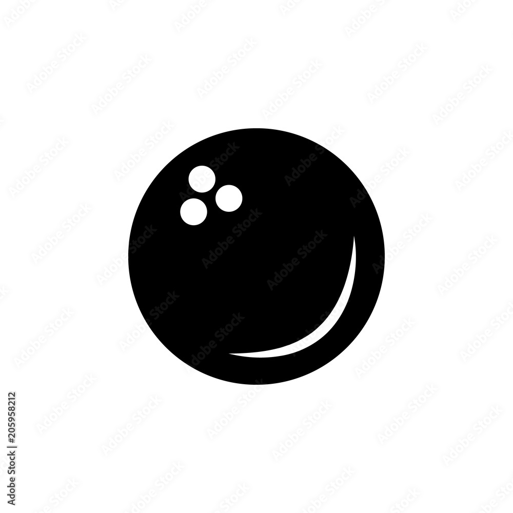 Poster bowling ball icon. Element of web icon for mobile concept and web apps. Isolated bowling ball icon can be used for web and mobile