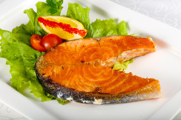 Roasted salmon