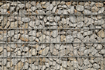 Gabion, steel galvanized nets filled with split stone