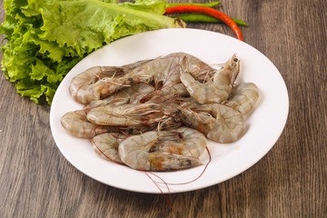 Raw king prawn