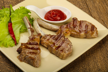 Grilled lamb