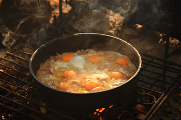 Real tourism,fried eggs at the stake