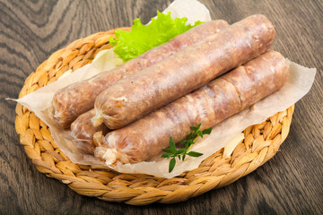 Natural sausages for grill