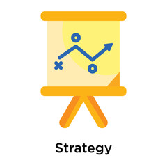 Strategy icon vector sign and symbol isolated on white background