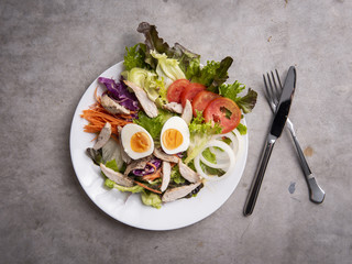 Vegetables Salad on concrete  table