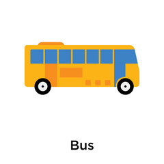 Bus icon vector sign and symbol isolated on white background
