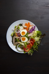 Vegetables Salad on wooden table
