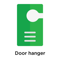 Door hanger icon vector sign and symbol isolated on white background