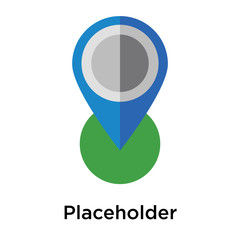 Placeholder icon vector sign and symbol isolated on white background