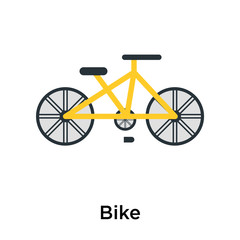 Bike icon vector sign and symbol isolated on white background