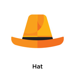 Hat icon vector sign and symbol isolated on white background