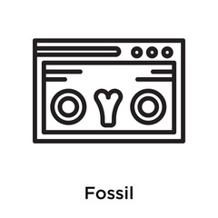 Fossil icon vector sign and symbol isolated on white background