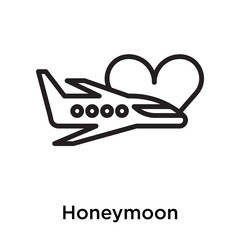 Honeymoon icon isolated on white background