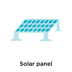 Solar panel icon vector sign and symbol isolated on white background