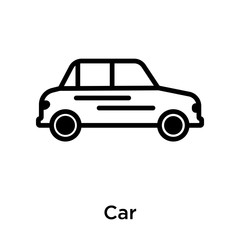 Car icon vector sign and symbol isolated on white background