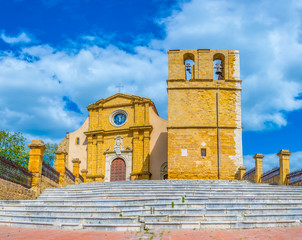 View of the cathedral of San Gerlando in Agrigento, Sicily, Italy - obrazy, fototapety, plakaty