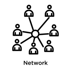 Network icon vector sign and symbol isolated on white background