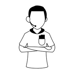 Soccer referee cartoon vector illustration graphic design