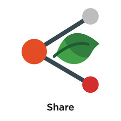 Share icon vector sign and symbol isolated on white background