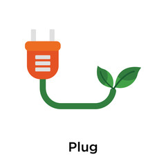 Plug icon vector sign and symbol isolated on white background