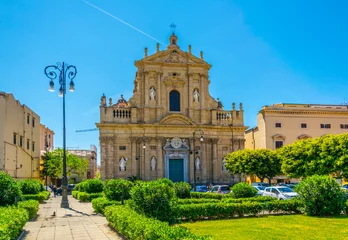 Selbstklebende Fototapeten Palermo Kirche Santa Teresa alla Kalsa in Palermo, Sizilien, Italien  © dudlajzov