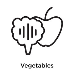 Vegetables icon isolated on white background