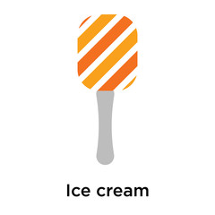 Ice cream icon vector sign and symbol isolated on white background
