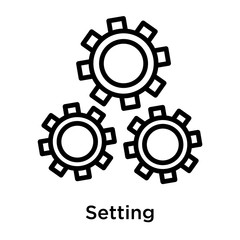 Setting icon vector sign and symbol isolated on white background