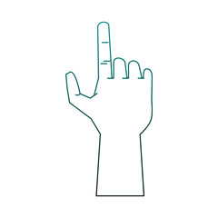 Hand clicking with finger vector illustration graphic design