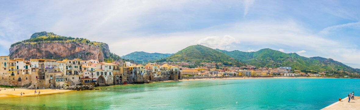 View of the sicilian city Cefalu, Italy