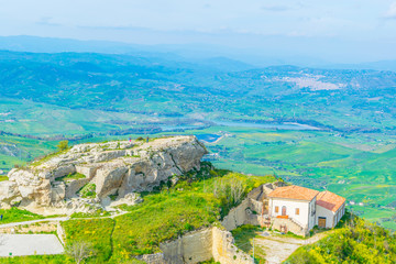 Rocca di Cerere viewpoint in Enna, Sicily, Italy