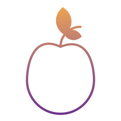 apple fruit icon over white background, vector illustration