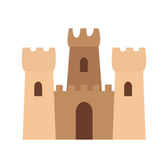 Obraz premium Beach sand castle vector illustration graphic design